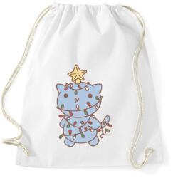 printfashion Karácsonyfa cica - Sportzsák, Tornazsák - Fehér (5628449)
