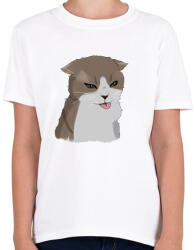 printfashion Mém cica #1 - Gyerek póló - Fehér (14441113)