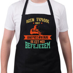 printfashion Ezt még befejezem - Kötény - Fekete (13728526)