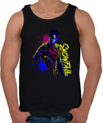 printfashion Snowfall - Férfi atléta - Fekete (16575671)