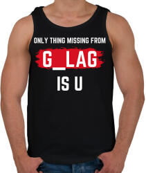 printfashion GULAG things - Férfi atléta - Fekete (2602982)