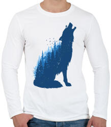 printfashion Vadon - Férfi hosszú ujjú póló - Fehér (1069918)