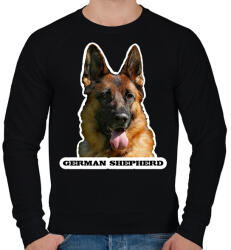 printfashion German shepherd - Férfi pulóver - Fekete (11897830)