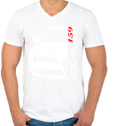 printfashion Alfa Romeo 159 001 - Férfi V-nyakú póló - Fehér (13003530)