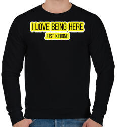 printfashion I love being here - Férfi pulóver - Fekete (7036029)