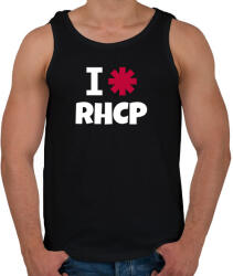 printfashion I LOVE RHCP 2 - Férfi atléta - Fekete (10649073)