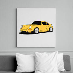 printfashion sport autó - Vászonkép - Fehér (6639695)