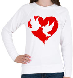 printfashion Szerelem - Női pulóver - Fehér (4587641)