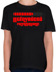 printfashion Legénybúcsú folyamatban - Gyerek póló - Fekete (5306636)