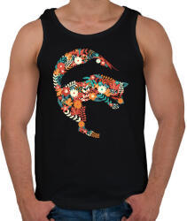 printfashion Róka virágokból - Férfi atléta - Fekete (9433901)