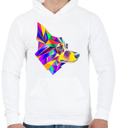 printfashion FuturPup 2.0 - Férfi kapucnis pulóver - Fehér (13503712)