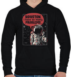 printfashion Houston, baj van - Férfi kapucnis pulóver - Fekete (2795225)