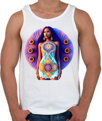 printfashion Mandala ruhás lány - Férfi atléta - Fehér (14701624)
