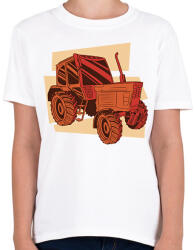 printfashion Retro traktor - Gyerek póló - Fehér (14109620)