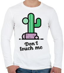 printfashion DONT TOUCH ME - Férfi hosszú ujjú póló - Fehér (10273462)