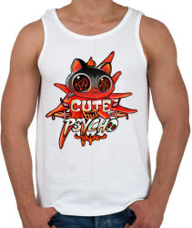 printfashion Cica - Cuki de veszélyes - Férfi atléta - Fehér (4219162)