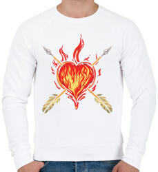 printfashion Íjász szív - Férfi pulóver - Fehér (14481944)
