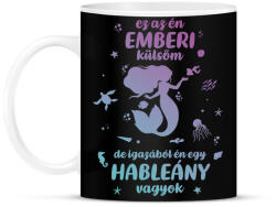 printfashion Hableány vagyok - Bögre - Fekete (13859681)