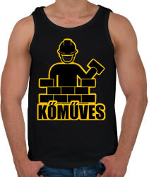 printfashion kőműves - Férfi atléta - Fekete (7557634)