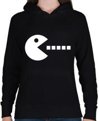 printfashion Pac-man - páros - Női kapucnis pulóver - Fekete (6998345)