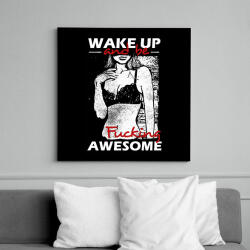 printfashion Kelj fel és légy dögös! - Vászonkép - Fekete (6641490)