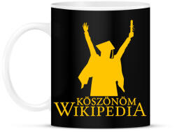 printfashion Köszönöm Wikipedia - Bögre - Fekete (1718698)