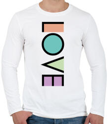printfashion LOVE - Férfi hosszú ujjú póló - Fehér (260491)