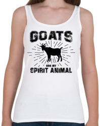 printfashion Spirit animal - Goat - Női atléta - Fehér (11617611)