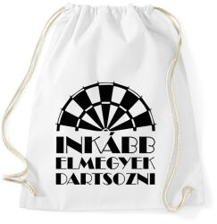 printfashion Inkább elmegyek dartsozni - Sportzsák, Tornazsák - Fehér (11740680)