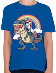 printfashion Ridin Unicorn - Gyerek póló - Királykék (2255326)