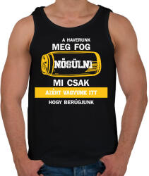 printfashion A haverunk meg fog nősülni - Fehér - Férfi atléta - Fekete (6864711)