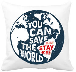 printfashion U can save the world! - Párnahuzat, Díszpárnahuzat - Fehér (2484949)