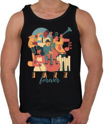 printfashion Jazz forever - Férfi atléta - Fekete (7658468)