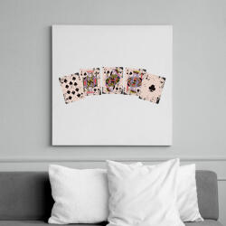 printfashion Póker - Vászonkép - Fehér (15463445)