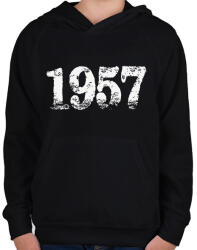 printfashion 1957 - Gyerek kapucnis pulóver - Fekete (6189339)