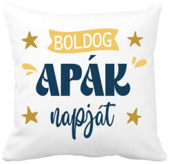 printfashion Boldog apák napját - Párnahuzat, Díszpárnahuzat - Fehér (7128356)