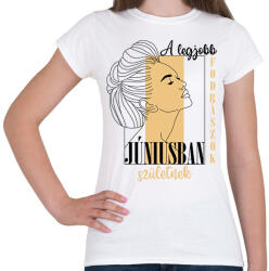 printfashion A legjobb fodrász - Hónappal (fekete) - Női póló - Fehér (7315401)
