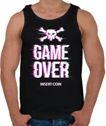 printfashion Game Over - Insert coin - Férfi atléta - Fekete (5700907)