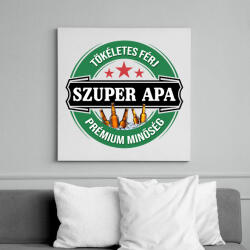 printfashion Szuper Apa - Vászonkép - Fehér (6631941)