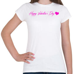 printfashion Happy Valentine's Day 02 - Női póló - Fehér (11665955)