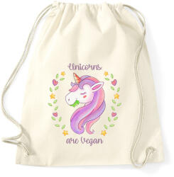 printfashion Vegán unikornis - Sportzsák, Tornazsák - Natúr (14498214)