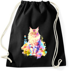 printfashion Színes maine coon - Sportzsák, Tornazsák - Fekete (14010313)