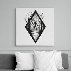 printfashion The Upside Down - Vászonkép - Fehér (6633821)