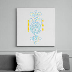 printfashion french bulldog joga - Vászonkép - Fehér (6638056)