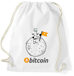 printfashion bitcoin moon - Sportzsák, Tornazsák - Fehér (2561653)