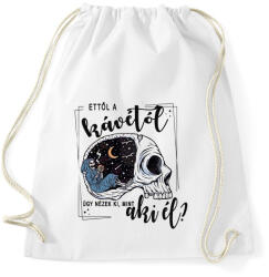printfashion Ettől a kávétól úgy nézek ki, mint aki él? - Sportzsák, Tornazsák - Fehér (16468061)