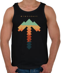 printfashion Minecraft bányász - Férfi atléta - Fekete (829744)