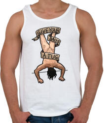 printfashion Tug balls - Férfi atléta - Fehér (2124580)