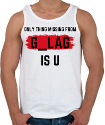 printfashion Gulag is your home. - Férfi atléta - Fehér (2778827)