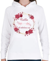 printfashion Csilla - Női kapucnis pulóver - Fehér (2765720)